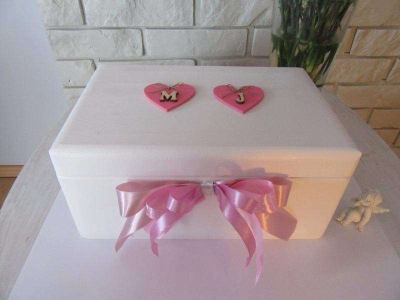  Personalizowane pudełko skrzynka na koperty ślubne 